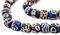 The Bead Chest Painted African Krobo Beads - Full Strand of Ghanaian Tribal Glass Beads for Necklace or Jewelry Making (Kabeela Medley)